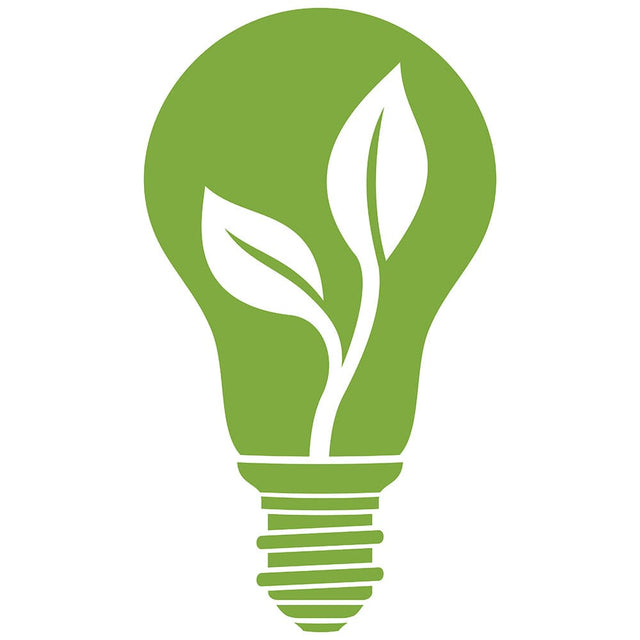 Eco Leaf Lightbulb Icon SVG TribaliumArtSF 