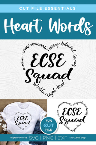 ECSE Squad svg for Early childhood special education team crew or staff SVG SVG Cut File 
