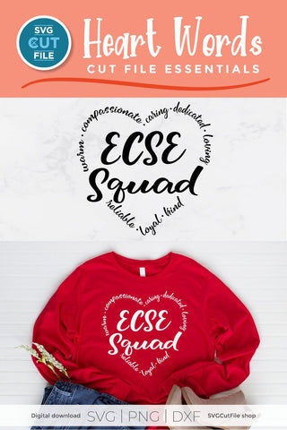 ECSE Squad svg for Early childhood special education team crew or staff SVG SVG Cut File 