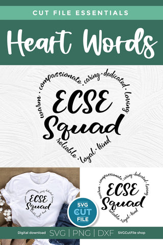 ECSE Squad svg for Early childhood special education team crew or staff SVG SVG Cut File 