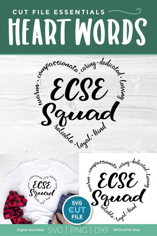 ECSE Squad svg for Early childhood special education team crew or staff SVG SVG Cut File 
