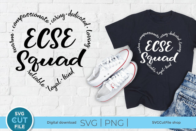 ECSE Squad svg for Early childhood special education team crew or staff SVG SVG Cut File 