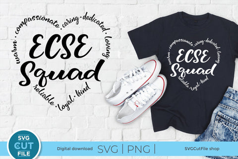 ECSE Squad svg for Early childhood special education team crew or staff SVG SVG Cut File 