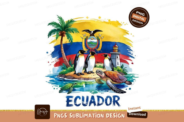 Ecuador Animals Flag Galapagos Island Sublimation Png Sublimation Designangry 