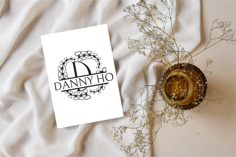 Eden Loop Split Monogram Font Dm Letter Studio 