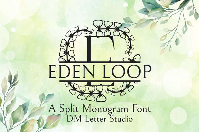 Eden Loop Split Monogram Font Dm Letter Studio 
