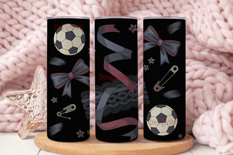 Edgy Soccer Tumbler Wrap PNG Sublimation DesignSVG 