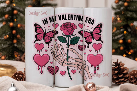 Edgy Valentine 20oz Tumbler Wrap Sublimation DesignSVG 