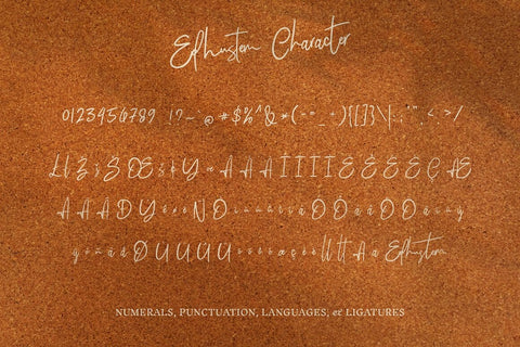Edhustem Signature Typeface Font Fadeline Std. 