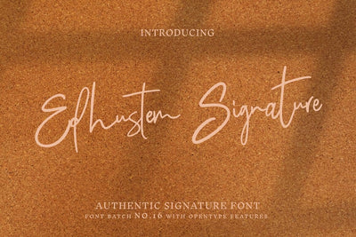 Edhustem Signature Typeface Font Fadeline Std. 