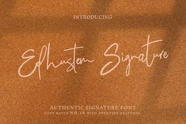 Edhustem Signature Typeface Font Fadeline Std. 