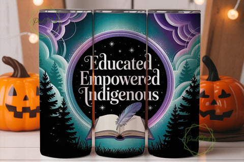 Educated Indigenous Tumbler Wrap Sublimation PixelChick 