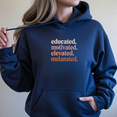 Educated Motivated Elevated Melanated Embroidery Design – Black Girl Empowerment Inspirational Machine Embroidery File Embroidery/Applique DESIGNS PatternFeed8 