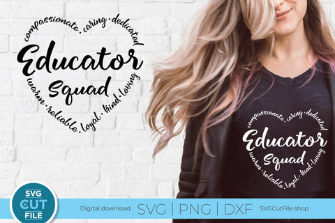 Educator Squad svg, Teacher appreciation svg, teacher team tribe crew or staff SVG SVG Cut File 