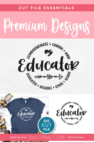 Educator svg, Teacher appreciation svg, teacher team crew or staff SVG SVG Cut File 