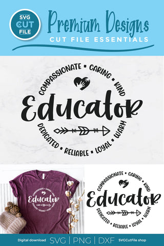 Educator svg, Teacher appreciation svg, teacher team crew or staff SVG SVG Cut File 