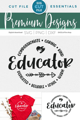 Educator svg, Teacher appreciation svg, teacher team crew or staff SVG SVG Cut File 