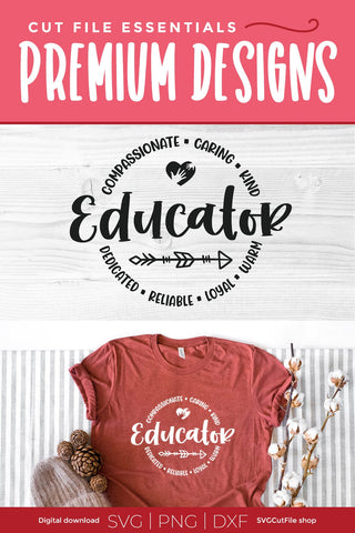 Educator svg, Teacher appreciation svg, teacher team crew or staff SVG SVG Cut File 