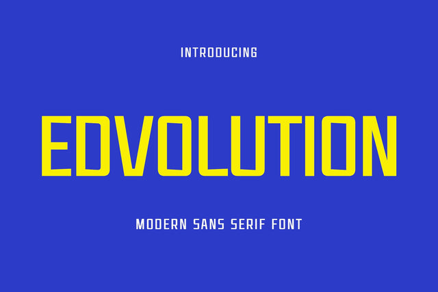 Edvolution - Modern Sans Serif Font studioalmeera 