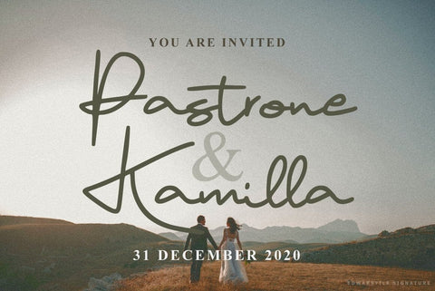 Edwarstile Signature Typeface Font Fadeline Std. 