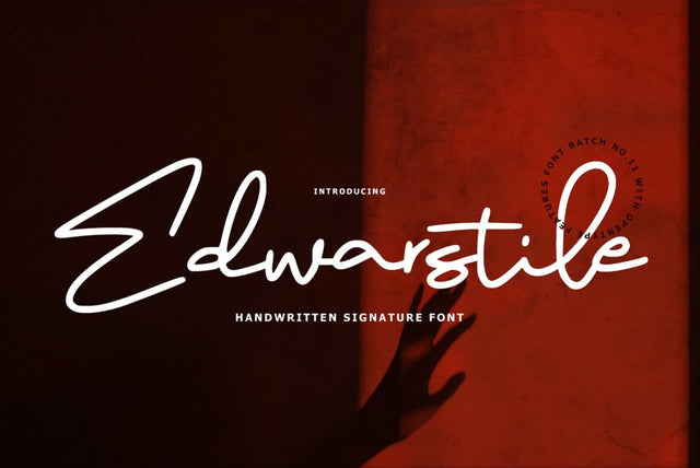Edwarstile Signature Typeface Font Fadeline Std. 