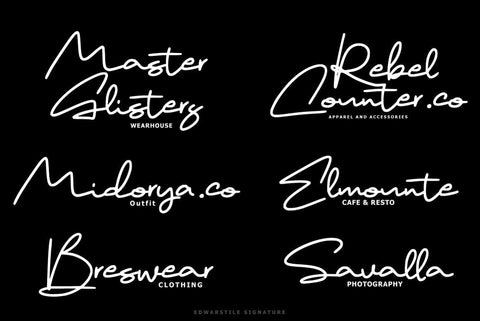 Edwarstile Signature Typeface Font Fadeline Std. 