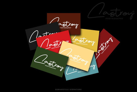Edwarstile Signature Typeface Font Fadeline Std. 