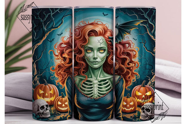 Eerie Witch Pumpkin 20oz Tumbler Wrap Sublimation sassyprint 