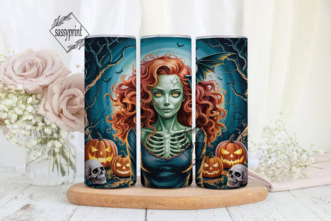 Eerie Witch Pumpkin 20oz Tumbler Wrap Sublimation sassyprint 