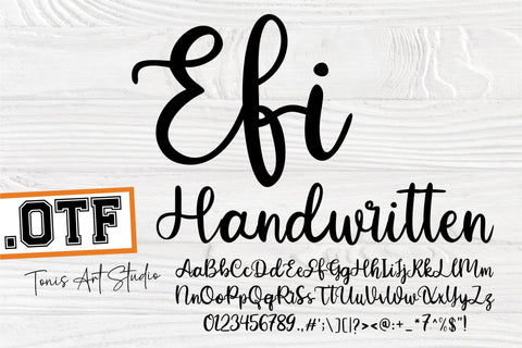 Efi Handwritten Script Font | Modern Calligraphy | OTF Font Font TonisArtStudio 