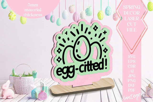 Egg-Citted Easter Ornament Laser Cut SVG v4 SVG Sintegra 