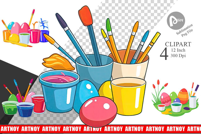 Egg Dye Kit Clipart Sublimation artnoy 