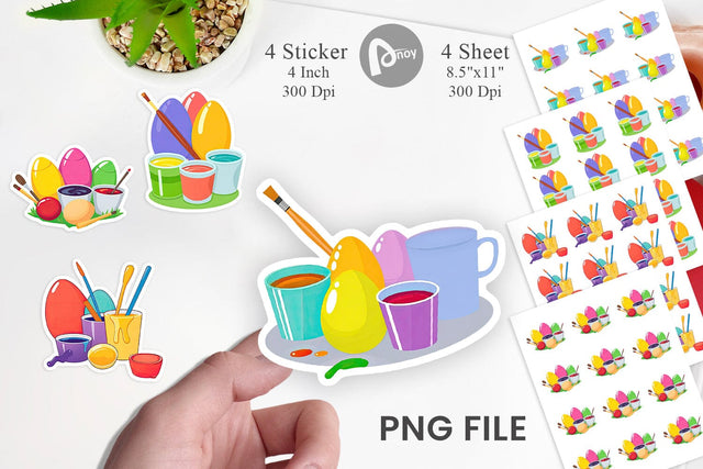 Egg Dye Kit Sticker Sublimation artnoy 