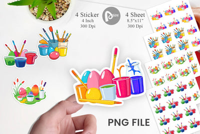 Egg Dye Kit Sticker Sublimation artnoy 