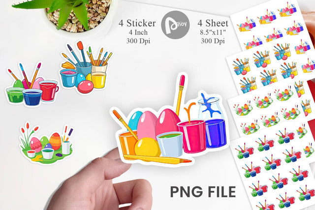 Egg Dye Kit Sticker Sublimation artnoy 