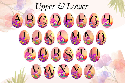 Egg Floral Font Dm Letter Studio 