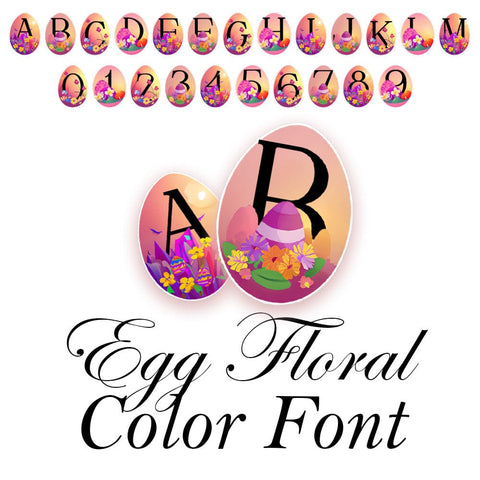 Egg Floral Font Dm Letter Studio 