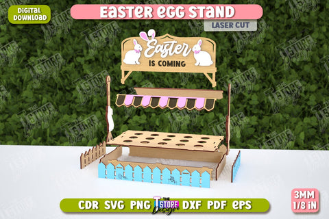 Egg Stand for Easter Bundle | Easter Bunny | Easter Egg Holder | CNC Files SVG The T Store Design 
