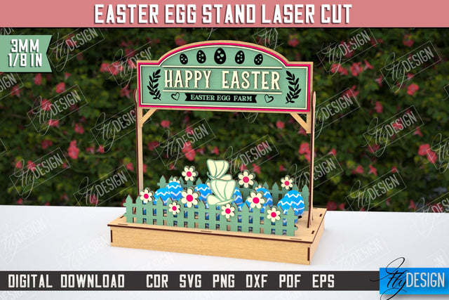 Egg Stand for Easter | Easter Bunny | Easter Egg Holder | CNC File SVG Fly Design 
