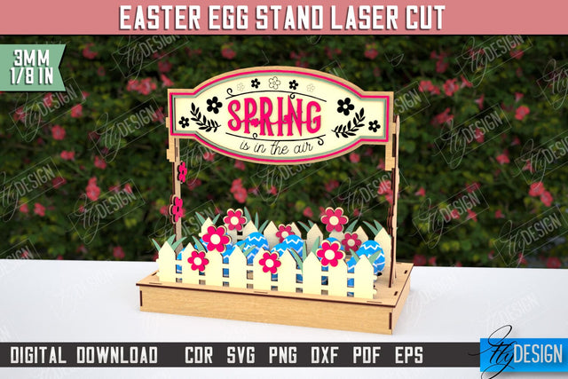 Egg Stand for Easter | Easter Bunny | Easter Egg Holder | CNC File SVG Fly Design 
