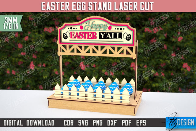 Egg Stand for Easter | Easter Bunny | Easter Egg Holder | CNC File SVG Fly Design 