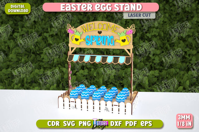 Egg Stand for Easter | Easter Bunny | Easter Egg Holder | CNC File SVG The T Store Design 
