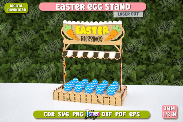 Egg Stand for Easter | Easter Bunny | Easter Egg Holder | CNC File SVG The T Store Design 