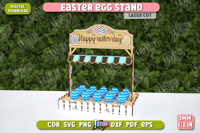 Egg Stand for Easter | Easter Bunny | Easter Egg Holder | CNC File SVG The T Store Design 