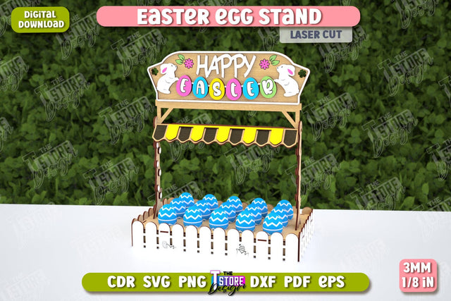 Egg Stand for Easter | Easter Bunny | Easter Egg Holder | CNC File SVG The T Store Design 