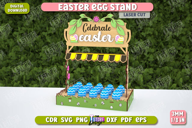 Egg Stand for Easter | Easter Bunny | Easter Egg Holder | CNC File SVG The T Store Design 