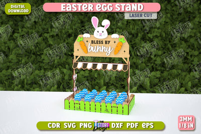 Egg Stand for Easter | Easter Bunny | Easter Egg Holder | CNC File SVG The T Store Design 