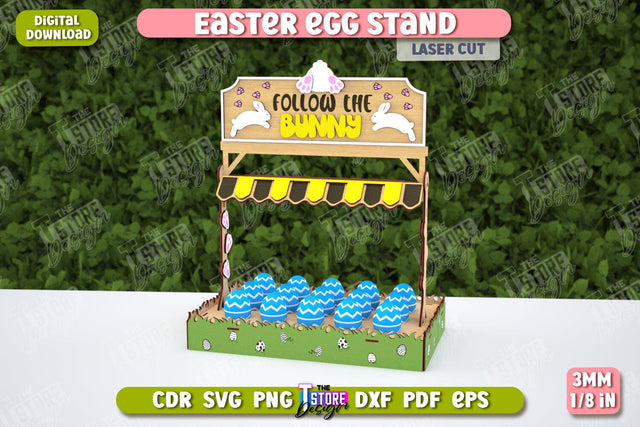 Egg Stand for Easter | Easter Bunny | Easter Egg Holder | CNC File SVG The T Store Design 