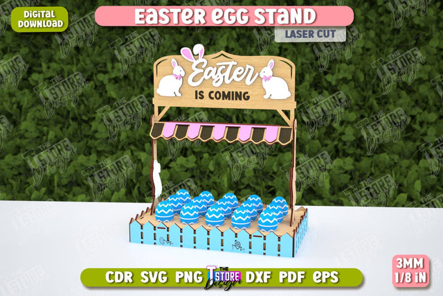 Egg Stand for Easter | Easter Bunny | Easter Egg Holder | CNC File SVG The T Store Design 