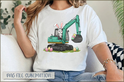 Eggs Excavator Construction Easter PNG Sublimation Shetara Begum 